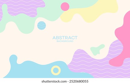 An abstract background with pastel colors and geometric shapes in a modern and playful style.