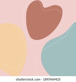  Abstract background in pastel colors with heart