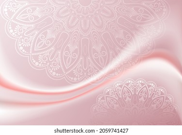 Abstract background in pastel colors and mandala pattern.