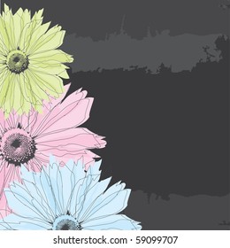Abstract background with pastel flowers. vector illustration