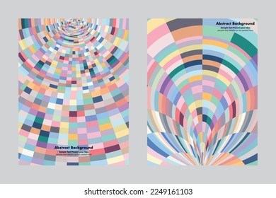 Resumen fondo diseño de túneles de colores pastel diseño de vectores geométricos, carteles de portada volantes folletos de fondo de fondo de fondo páginas web tarjetas de visita plantillas de diseño de pancartas verticales, mínimo 