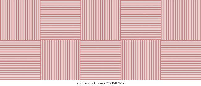 Fondo abstracto de color rojo pastel. Concepto colorido con franjas horizontales y verticales. Banner creativo para medios sociales, sitio web o prensa.