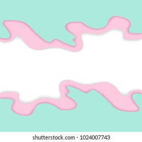 Abstract background pastels paper cut shapes and shadows. Vector