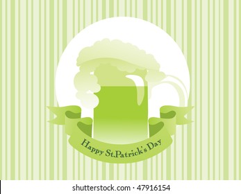 abstract background with patrick mug, banner illustration