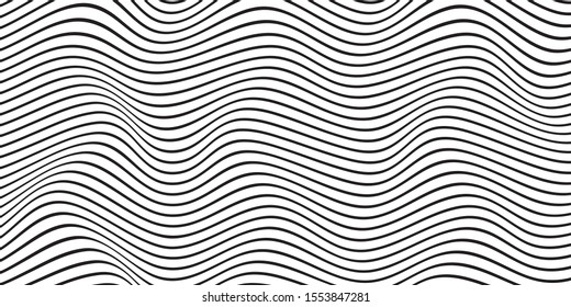 abstract background ,Pattern of black and white wavy line 