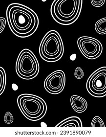 Abstract background. Pattern in black and white, blue colors. Texture for abstract design. Organic ornament. Easter design.