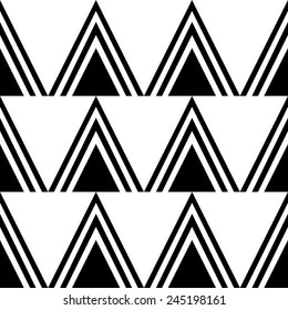 Abstract background pattern of black and white triangles