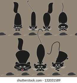 abstract background pattern of cat and mouse