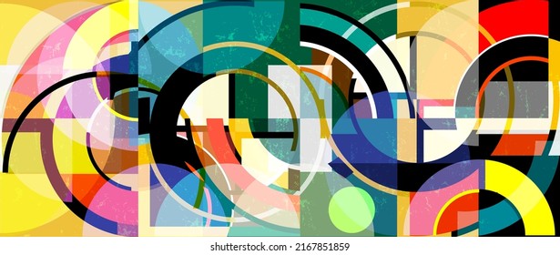 abstract background pattern, with circle elements, paint strokes and splashes