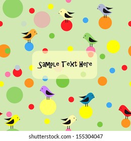 Abstract background a pattern with circles and birds