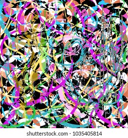 abstract background pattern, with circles, paint strokes and splashes 