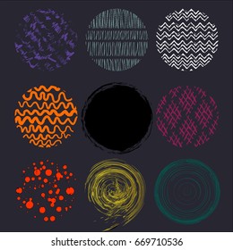 abstract background pattern, with circles, strokes and splashes