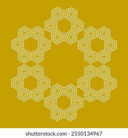 Fundo abstrato com um padrão abstrato numa geometria circular simétrica