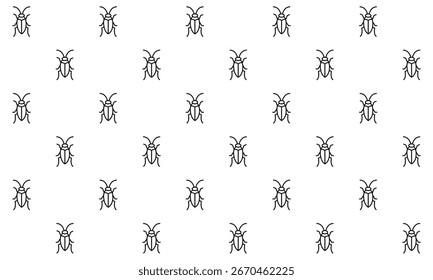 Abstract background pattern with cockroach motif