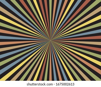 Abstract background. Pattern of color rays and ornament. Vector backdrop templaye.