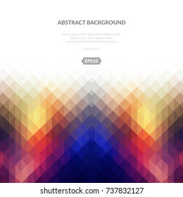 Abstract background with a pattern of colorful triangles. Texture translucent glass.