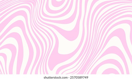 Abstract background pattern with colorful waves pink and cream color. Vector illustration