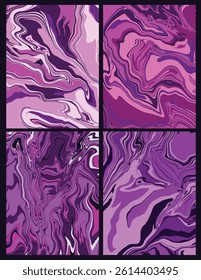 Abstract background pattern with colorful waves. Wavy and swirled brush strokes liquid background  