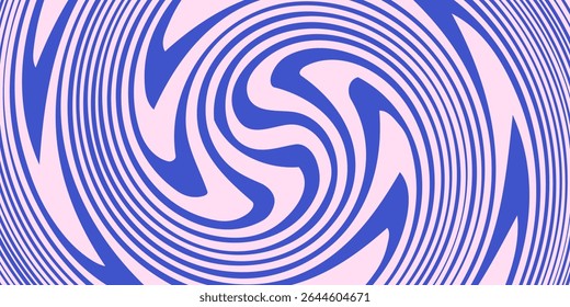 Abstract background pattern with colorful waves. Psychedelic groovy trippy y2k retro seamless pattern in blue and pink colors. Wavy and swirled brush strokes liquid background for packaging design
