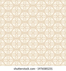 Abstract background pattern with decorative ornament on beige background, wallpaper. Seamless pattern, texture. Vector art