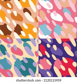 Abstract Background Pattern, Free From Shape, Colorful, Vector, Illustration