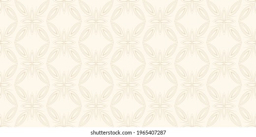Abstract background pattern with geometric ornament on beige background, wallpaper. Seamless pattern, texture. Vector graphics