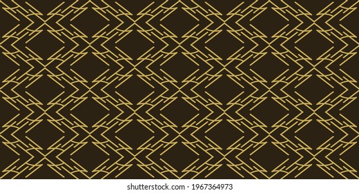 Abstract background pattern with geometric ornament on black background, wallpaper. Seamless pattern, texture. Vector graphics