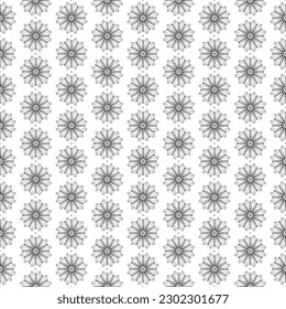 Abstract background pattern, graphic image. Paintings of floral patterns, nature, black and white or monochrome.