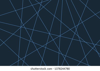 Abstract background pattern made with inclined lines in blue color. Simple, modern vector art in technology and network concept.