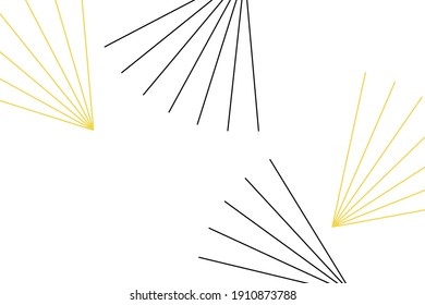 Abstract background pattern made with lines in light abstraction. Modern, simple and playful vector art in yellow and black colors.