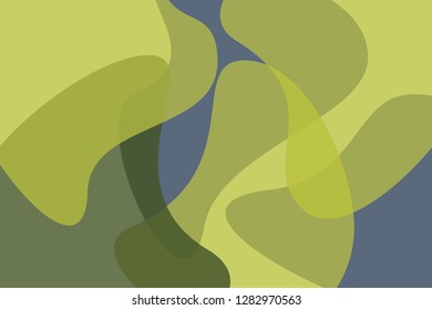 Abstract background pattern made with organic, geometric shapes in blue and green colors. Playful and modern vector art.
