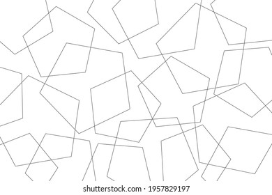 Abstract background pattern made with overlapping geometric shapes (pentagons). Modern, simple and playful vector art.