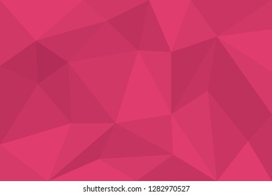 Abstract background pattern made with polygonal and triangular shapes in tones of pink. Modern, futuristic vector art.