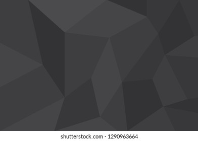 Abstract, background pattern made with trapezoid shapes in tones of dark grey color. Modern, futuristic vector art.