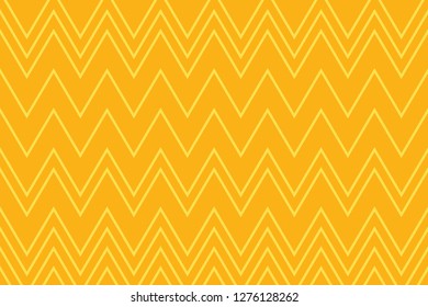Abstract background pattern made with zigzag lines in bright yellow color. Modern vector art.
