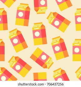 Abstract background pattern with milk figures. Vector illustration.