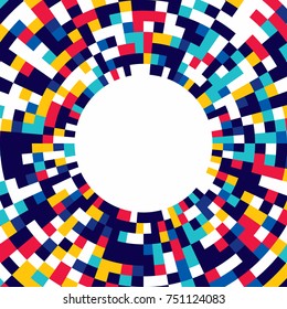 Abstract background with a pattern of mosaic. White space for the text in the center.