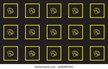 Abstract background pattern with mushroom motif