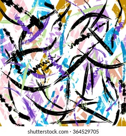 abstract background pattern, with paint strokes and splashes 
