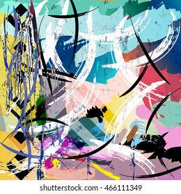 abstract background pattern, with paint strokes and splashes 