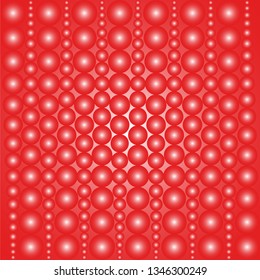 Abstract background. Pattern of red gradient circles arranged in rows