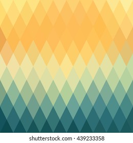 Abstract background, pattern rhombs, transition bright colors, vector background. Vector backdrop of geometric shape. Sunset. 