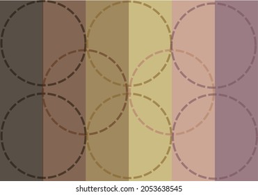 abstract background pattern of round dashed lines on color palette