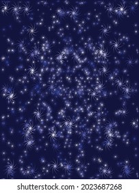 Antecedentes abstractos. Patrón con estrellas espirales. Ilustración del vector 
