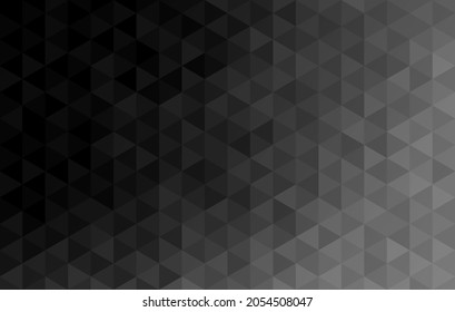 Abstract Background. Pattern Triangle Shape And Diamond Shape. Gradient Black Fade To Gray. Texture Design For Publication, Cover, Poster, Brochure, Flyer, Banner, Wall. Vector Illustration.