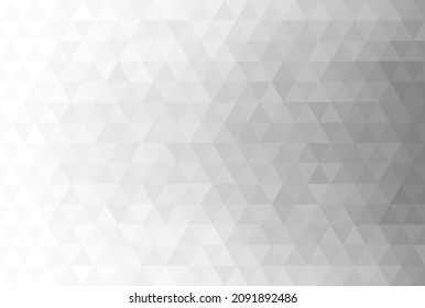 Abstract background pattern. Triangle shape and diamond shape. Gradient white fade to gray. Texture design for publication, cover, poster, brochure, flyer, banner, wall. Vector illustration.