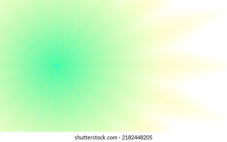 Abstract background pattern. Twenty-pointed star-shaped stripes in blue, yellow and white gradient. The radial illusion extends from the corner. Vector illustration.