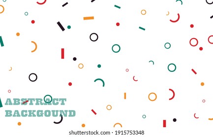 Abstract background. Patterned lines with squares and circles
