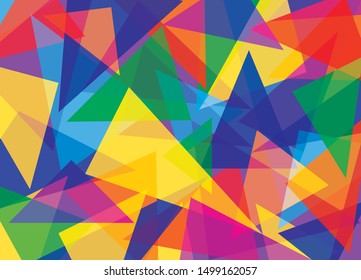 Abstract background patterns and overlapping triangles