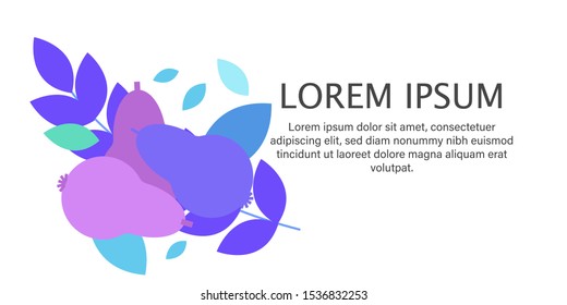 Abstract background pear illustration of vector color cover design